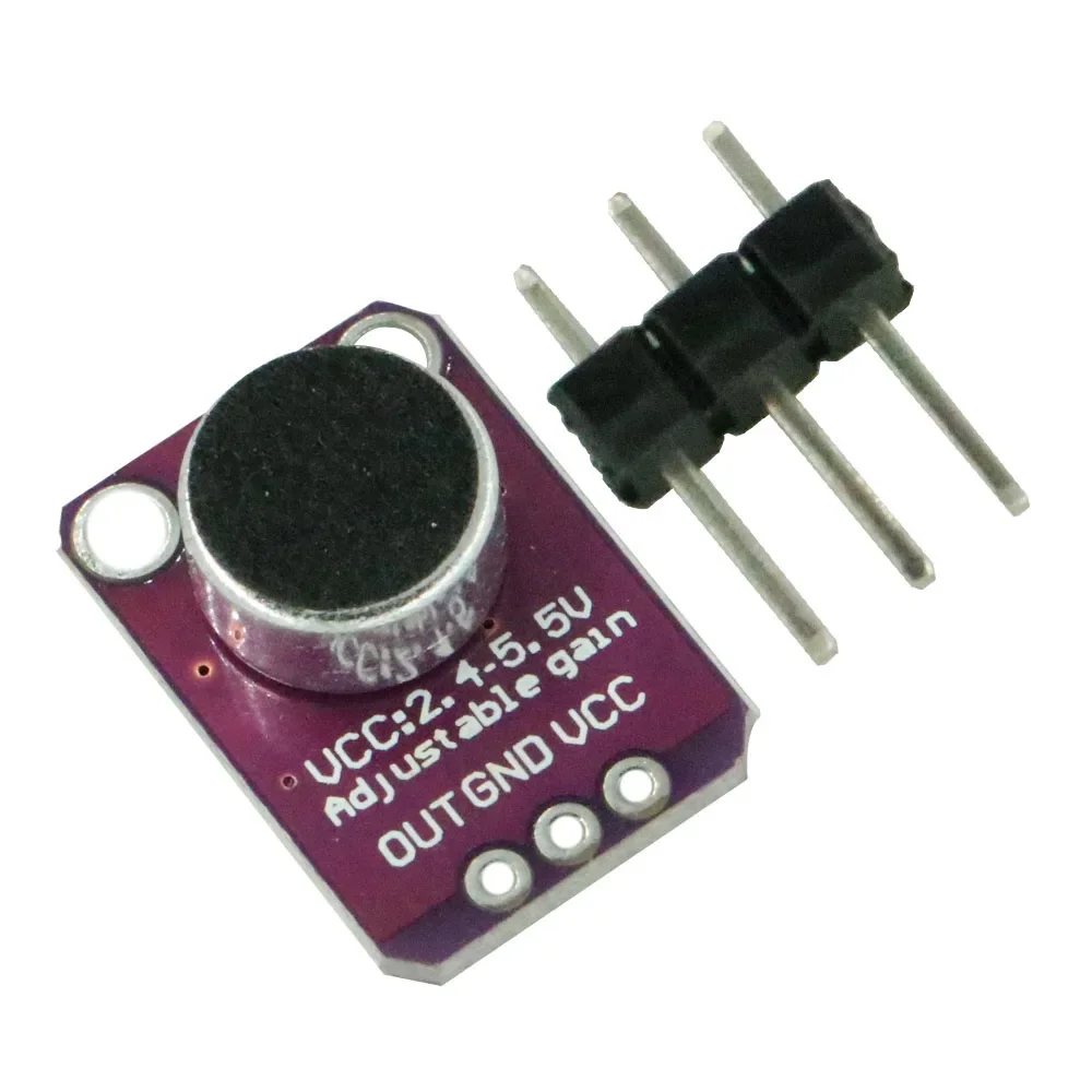 

GY-MAX4466 Electret Microphone Amplifier MAX4466 Adjustable Amplifier Module Gain OUT GND VCC Amplifier Board For Arduino 2.4-5V