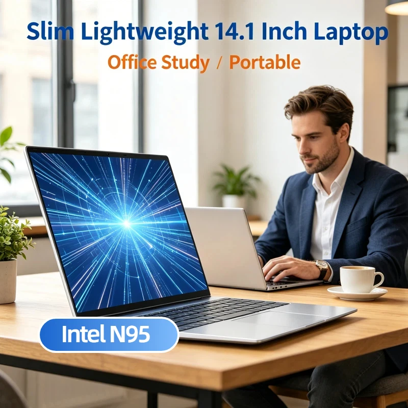 

Lightweight Portable 14.1 Inch Student Business Notebook 2026 New Intel N95 Win11 Large Storage Laptop