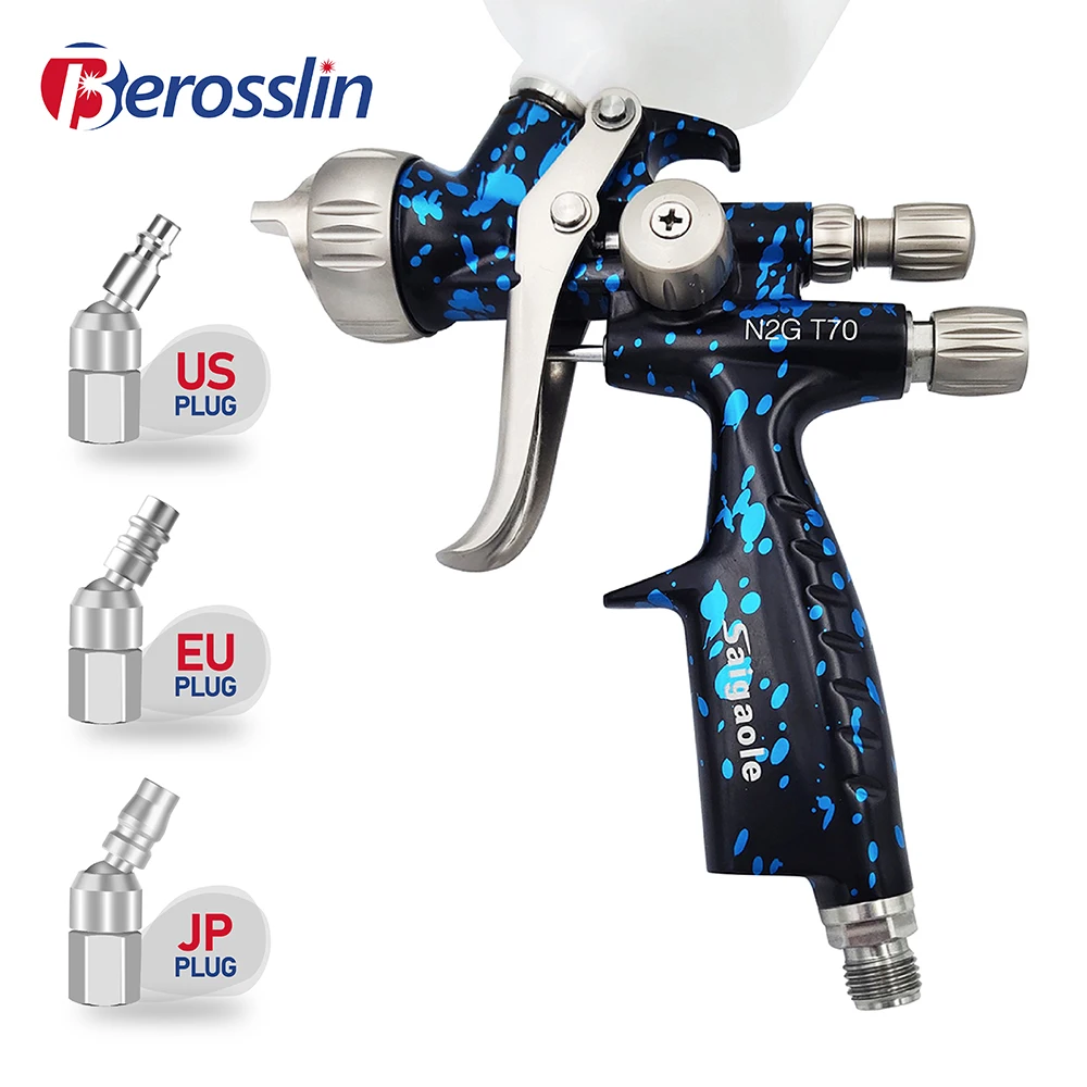 1.3mm HVLP Spray Guns Automotive Finishes High Fogging Paints Sheet Metal Spray Guns Industrial Furniture Leather Paint Gun