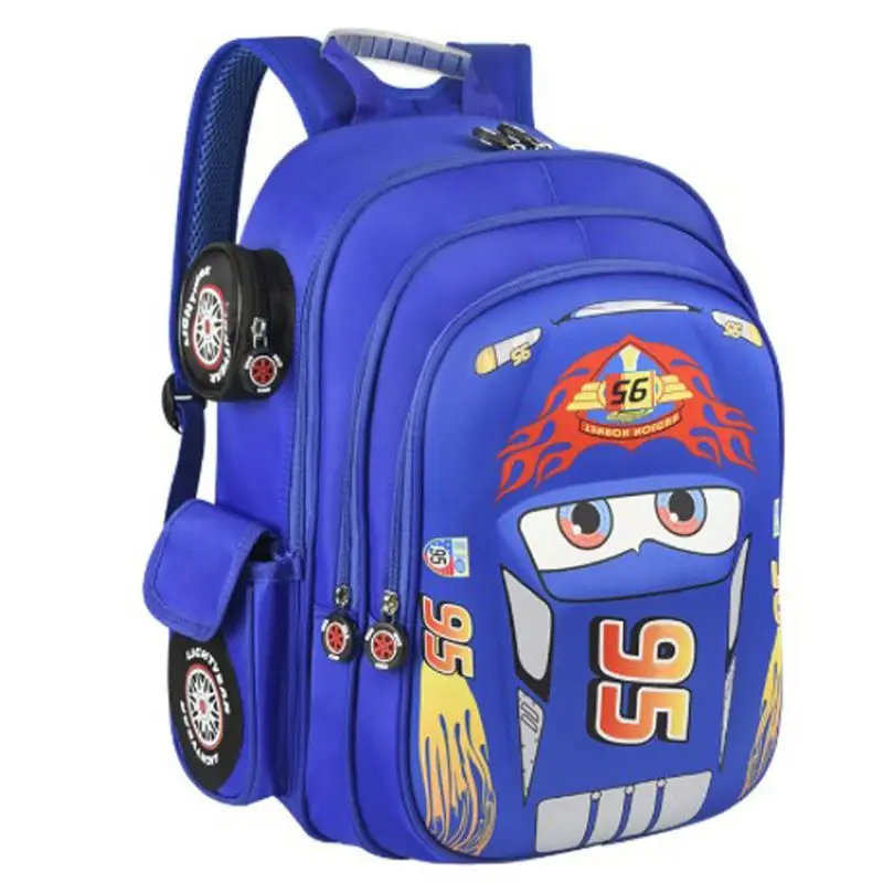 Cartoon 3D Car School Bags Boys Lightning McQueen Primary School Backpack Kids Kindergarten Schoolbags