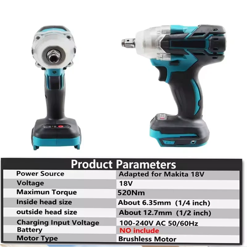 

⛏️Makita TW004G 630N.m Brushless Screwdriver Machine Cordless Electric Screwdriver Rechargable Drill Driver For 18V Battery