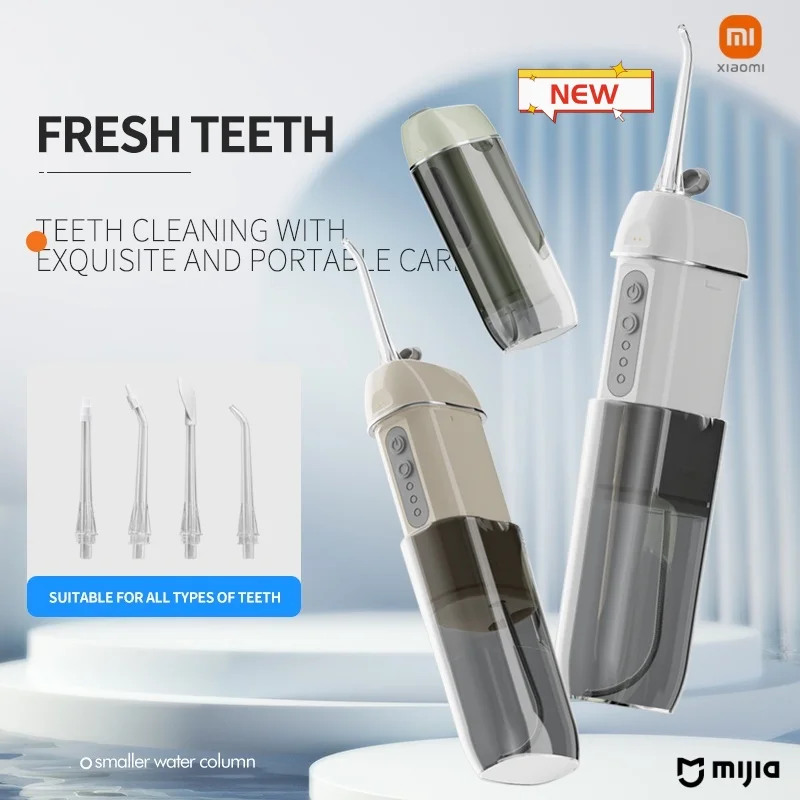 Xiaomi-Portable Electric Oral Irrigator, Gums Care Dental Water Jet, Mini Powerful Water Flosser for Teeth Cleaning, Telescopic