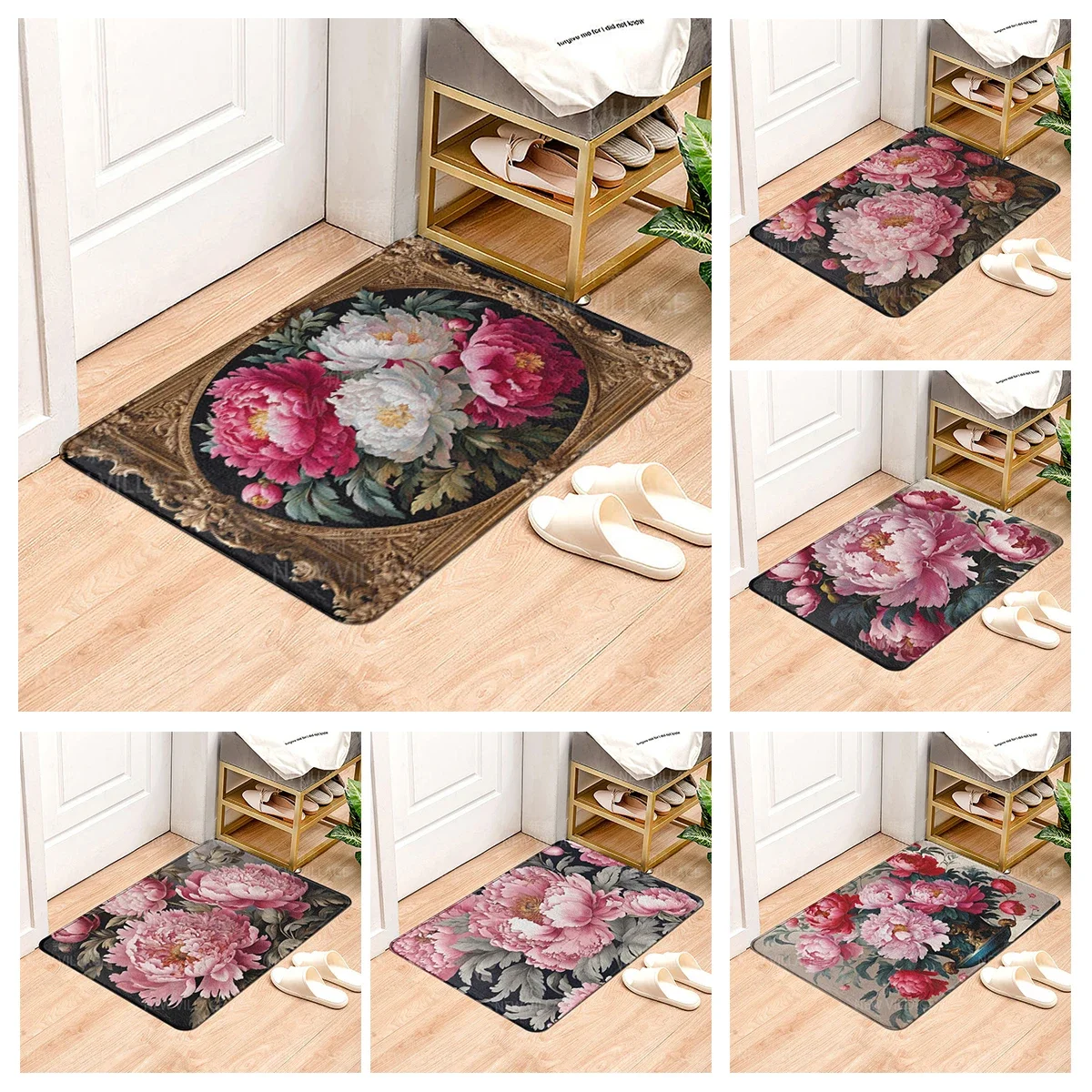 House entrance carpet Home door mat Modern Nordic style Room Bath Foot bathroom non-slip Kitchen water absorption rugs Abstract