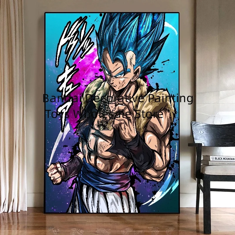 Canvas No Frame Painting Anime Super Saiyan Goku Vegeta Poster Wall Art Print Dragon Ball Pictures Classic Home Decor Bedroom