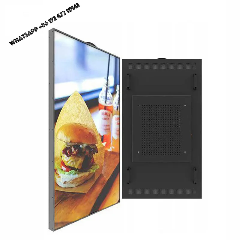 

55 Inch 4K 3500 Nits Ultra-Thin Hanging Wall Mounted Remote Control Lcd Window Facing Display