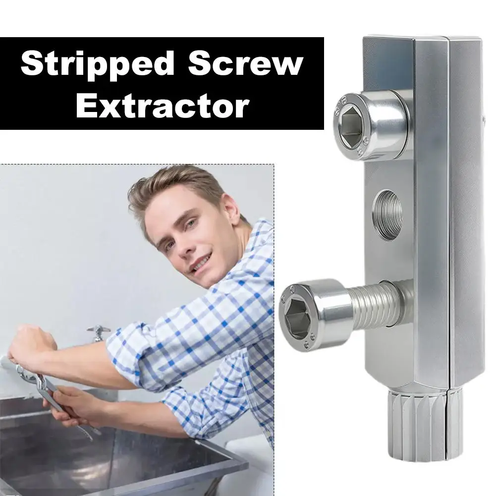 Hex Stripped Screw Extractor Set Multifunctional Handle Broken Screw Removal Tool Bolt Extractor Kit Pipe Extractor