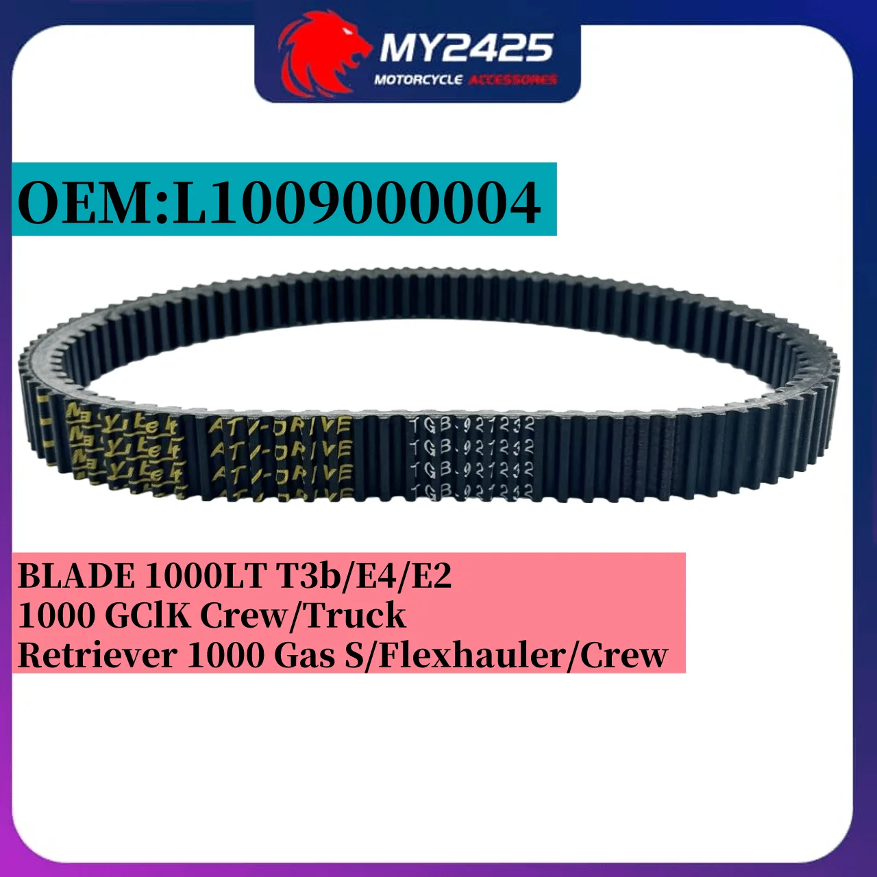 

CVT Drive Belt for TGB Blade 1000I LT EFI 1000 V Twin 1000LT T3b E4 E2 ATV 927232 GC1K Crew Truck Retriever 1000 L1009000004