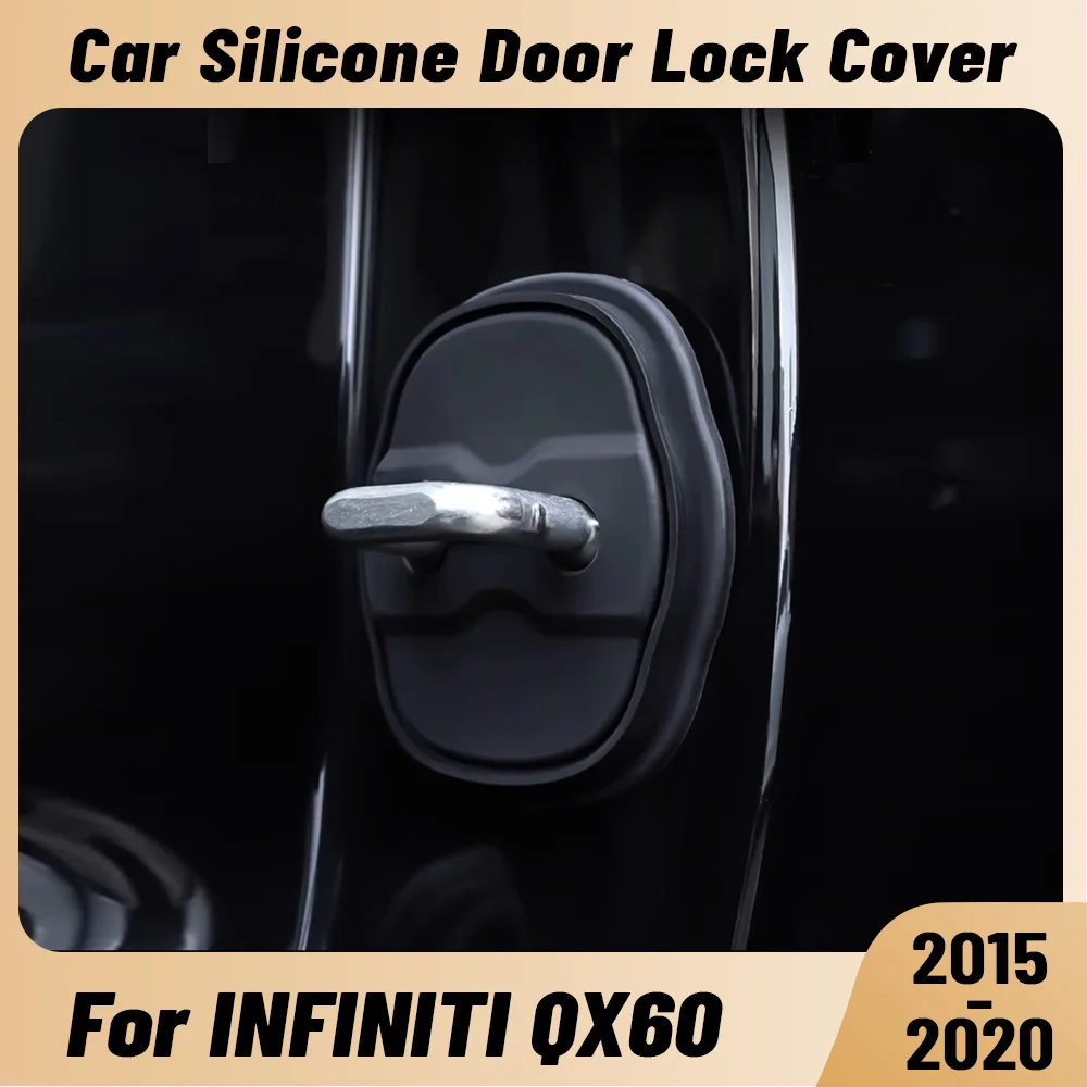 

Для INFINITI QX60 2015-2020 автомобильный дверной амортизатор, защита дверного замка, силиконовые защелки для автоматического дверного замка, аксессуары