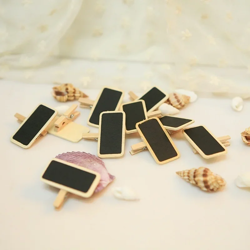 6Pcs Blackboard/Chalkboard for Wedding/Party Lolly Buffets Table Decoration Clips