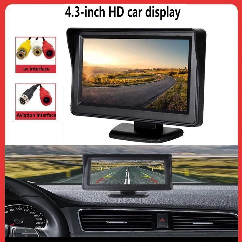 4.3-Inch Vehicle-Mounted universal LCD HD Monitoring Display 12V/24V Reversing Image HD