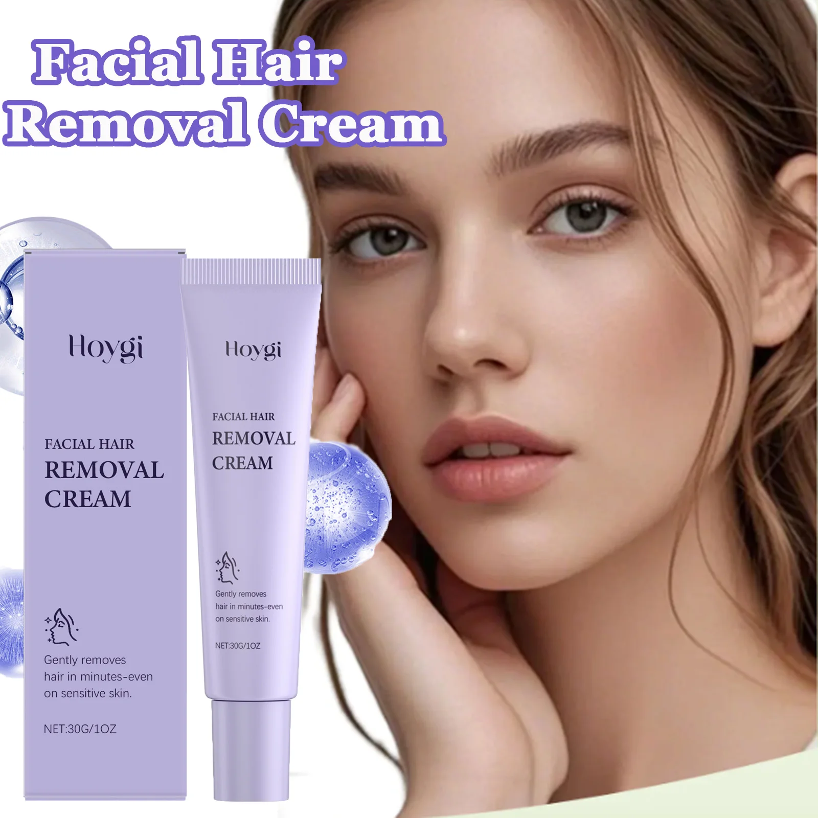 

Facial Hair Removal Cream Painless Gentle Hair Remover for Face Upper Lip Soothing Non-irritating Nourishing Smoothing Skin Care