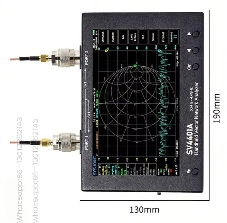 

SV4401A Vector Network Analyzer 50KHz~4.4GHz with 7-Inch Touch Screen HF VHF UHF Antenna Analyzer Upgrade of NanoVNA VNA FCC CE