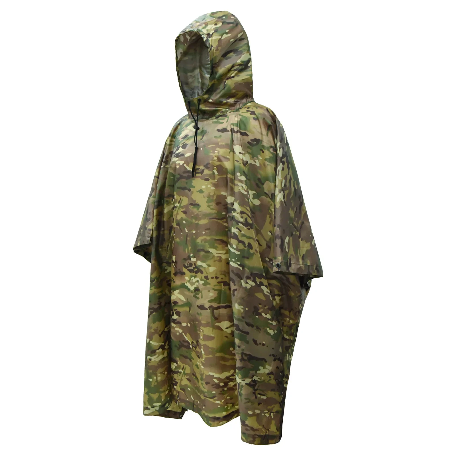 Poncho For Unisex 2024 New Waterproof Camouflage Hooded Hiking Camping Ghillie Suit Raincoat High Quality Outdoor Cloak