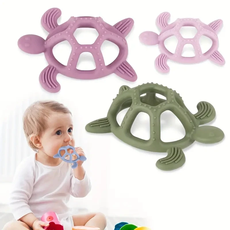 Baby Teething Toys, Turtle Infant Chew Toys, Silicone, BPA Free, BPA Free, 3M + Baby Teething Relief