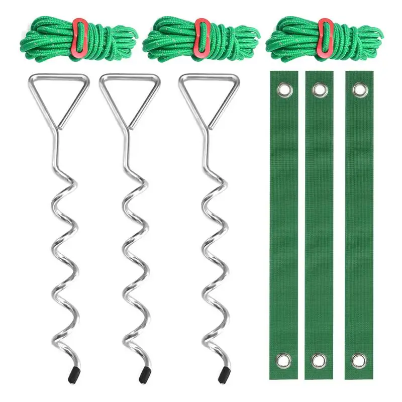 

3PCS Tree Stake Kit Tree Stakes Supports For Young Tree Anti Strong Wind Leaning Sapling Straightening Kit For Garden Plant Fix