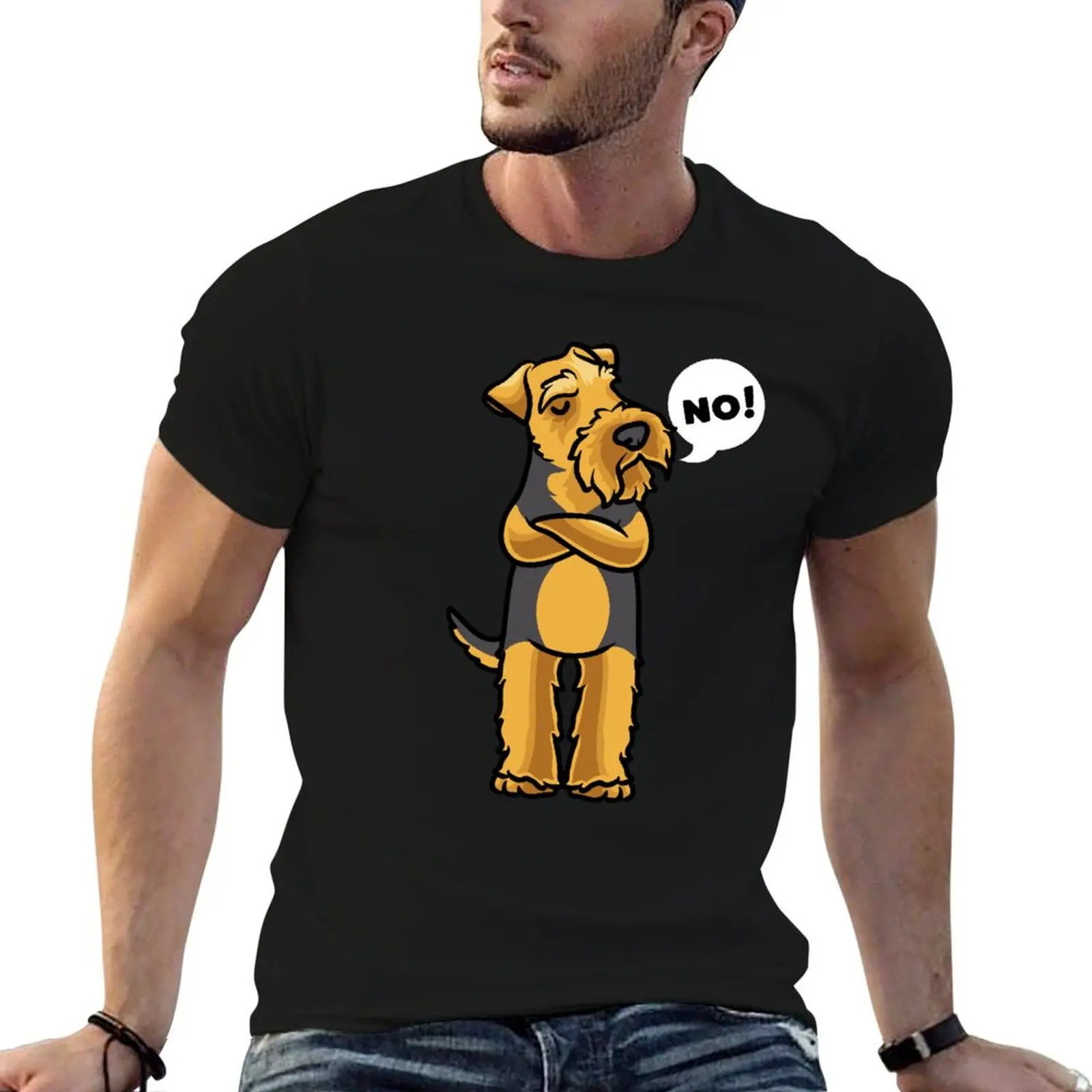 

Dog man T-Shirt Stubborn man Terrier Welsh shirt for t t shirt cotton