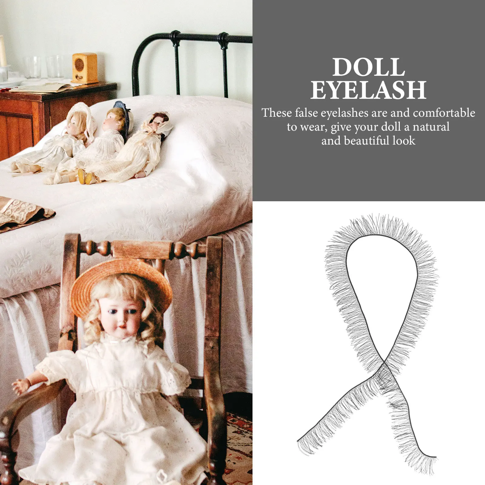 

30Pcs Thick Long Fake Eyelashes Simulated Natural Style Ideal for DIY Crafts Decorative Small Eyelash Strips False Eyelash Kit