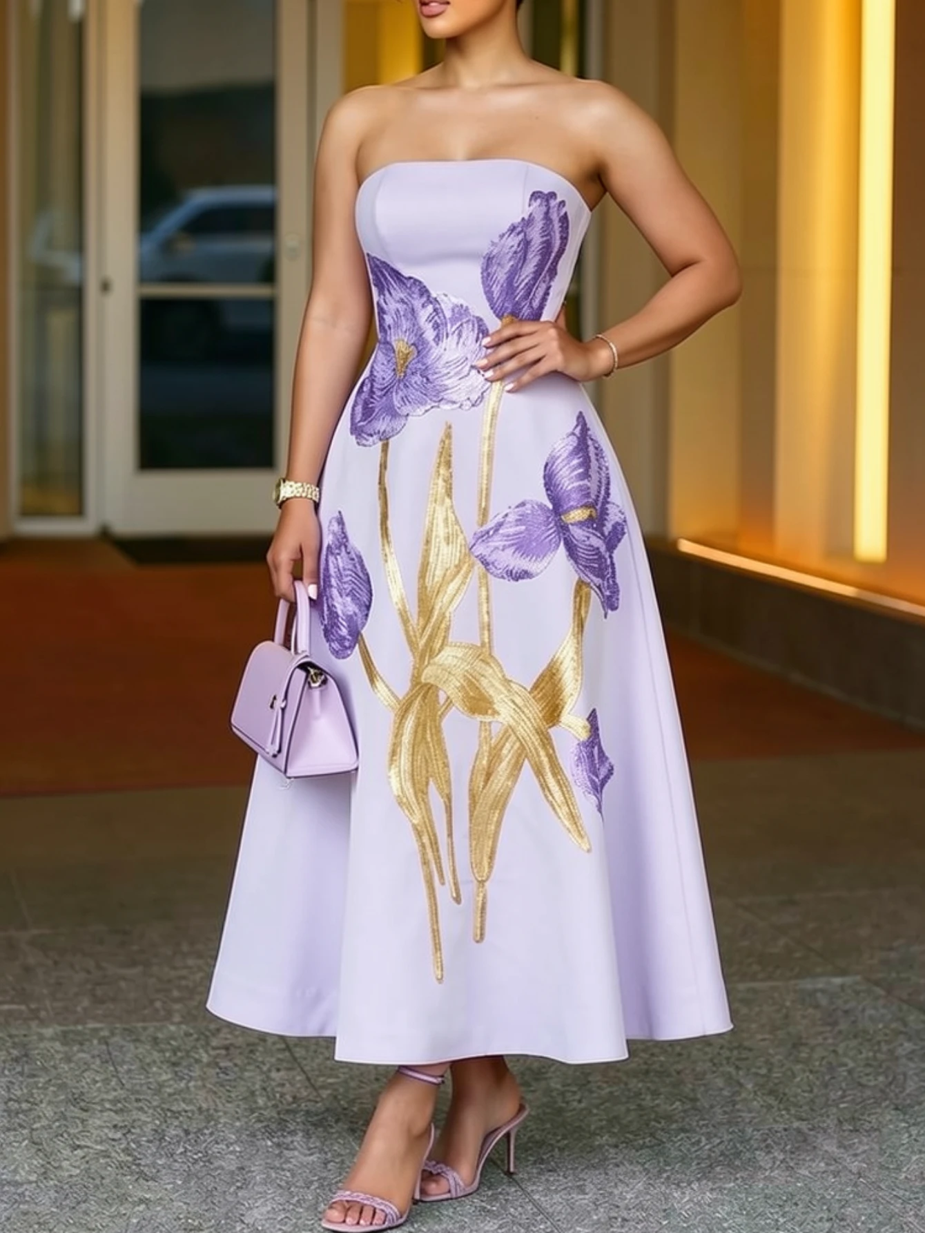 Kadınlar İçin Askısız Baskılı  - Female Formal Wear incelemesi ve fiyatı