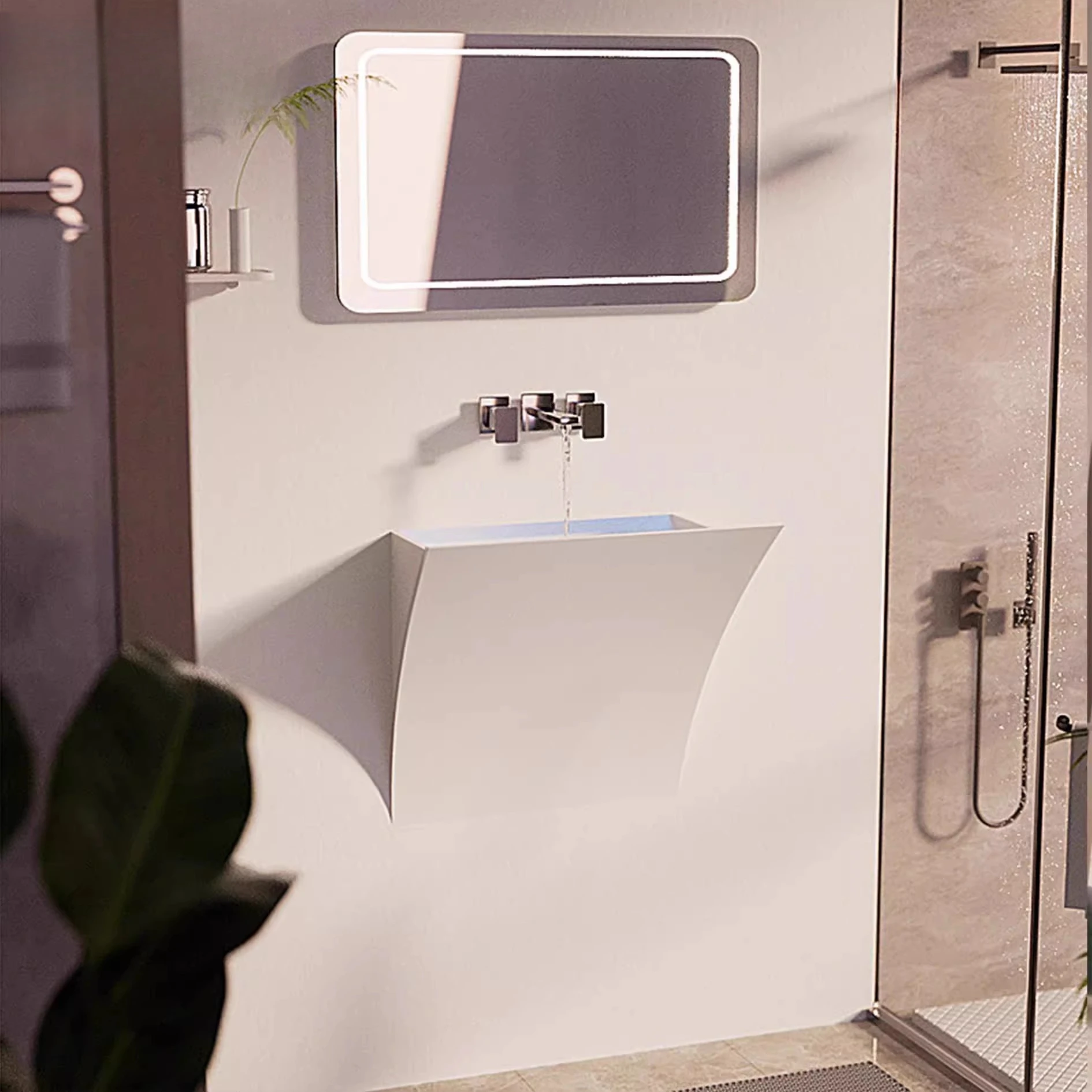 حوض غسيل مثبت على الحائط من oywj، حوض غسيل خارجي لفندق B & B Plaza Balcony #2