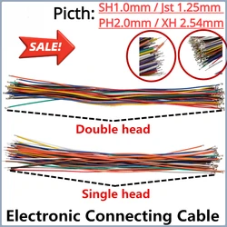 10Pcs SH1.0mm Jst 1.25mm PH2.0mm XH 2.54mm Terminal Wire Single / Double Head Electronic Connecting Cable Without Shell 10-30CM