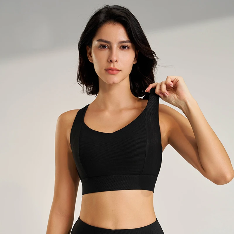 Soutien-gorge de sport et de fitness pour femme, petit débardeur, beau dos, séchage rapide, sous-vêtement serré, haut de gym, vêtements