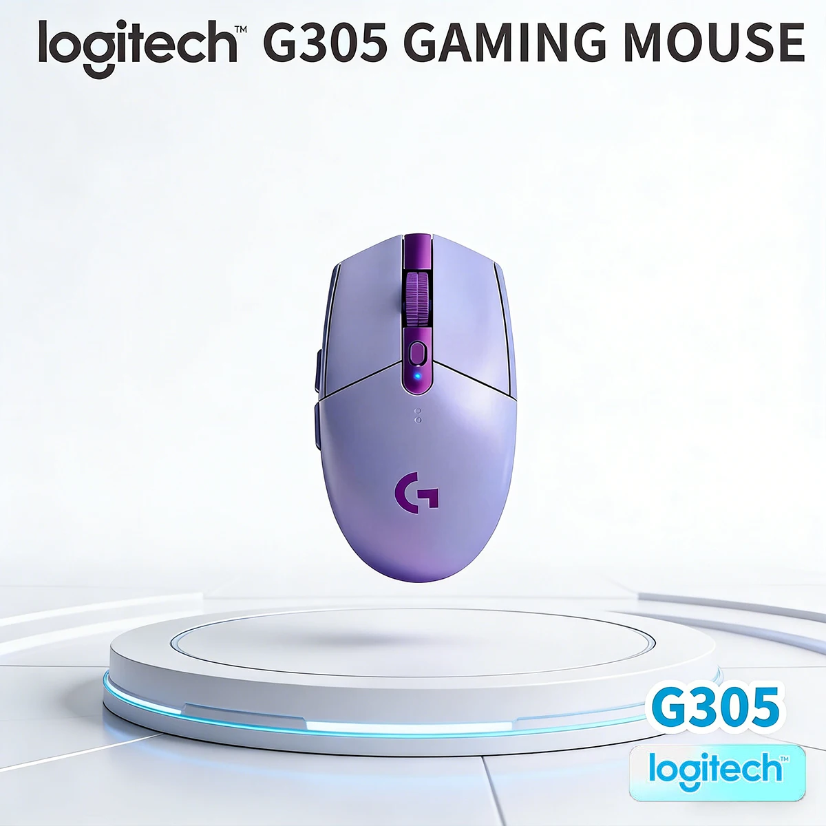 

Logitech G305 Wireless Gaming Mouse, 12000 DPI HERO Accurate Tracking, 6 Custom Buttons, Ergonomic Build Shape, Ideal for PC