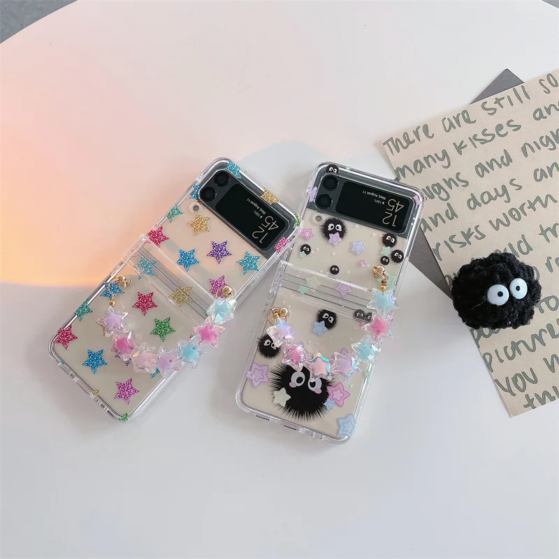 

Stars Chain Phone Case for Samsung Galaxy Z Flip 7 6 5 4 Protective Back Cover for ZFlip5 ZFlip6 ZFlip7 Case Shell