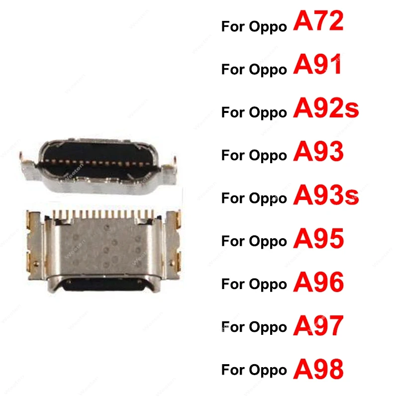 For OPPO A72 A91 A92s A93 A93s A95 A96 A97 A98 4G 5G USB Charging Dock Micro USB Charger Port Connector Parts