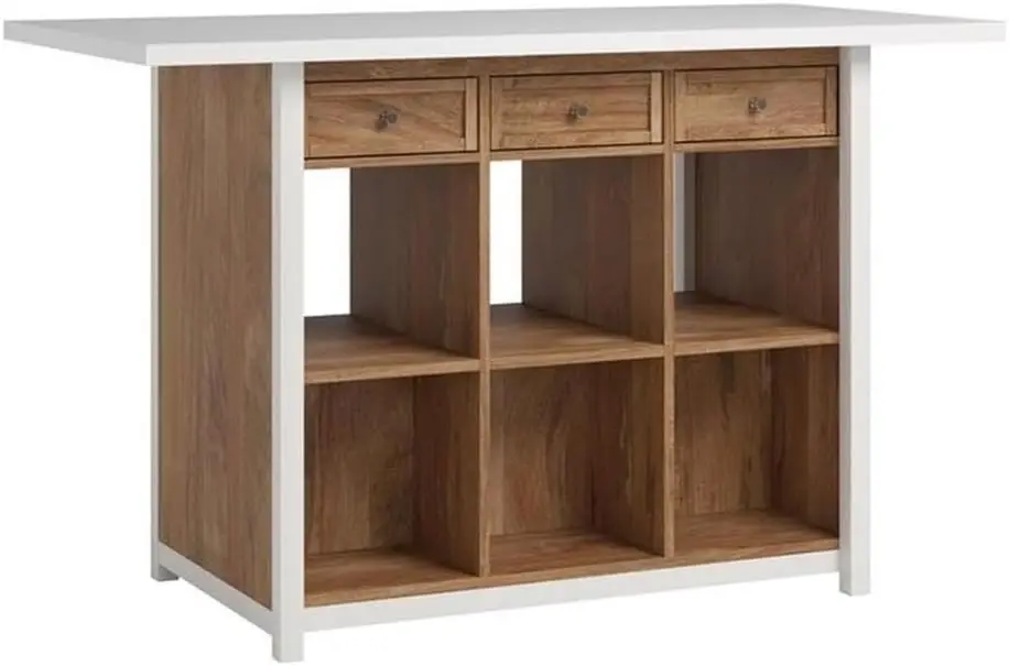 Series Work Table with Drawers/Pantry cabinets, Sindoori Mango Finish