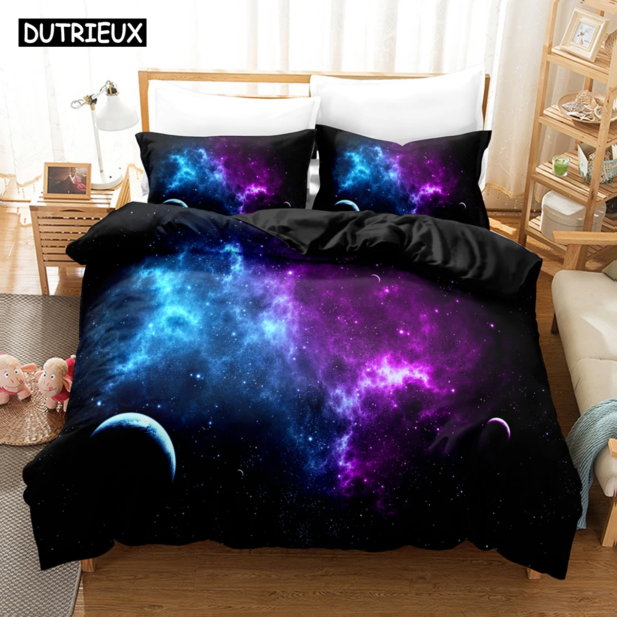 

3D Planet Bedding Sets Duvet Cover Set With Pillowcase Twin Full Queen King Bedclothes Bed Linen