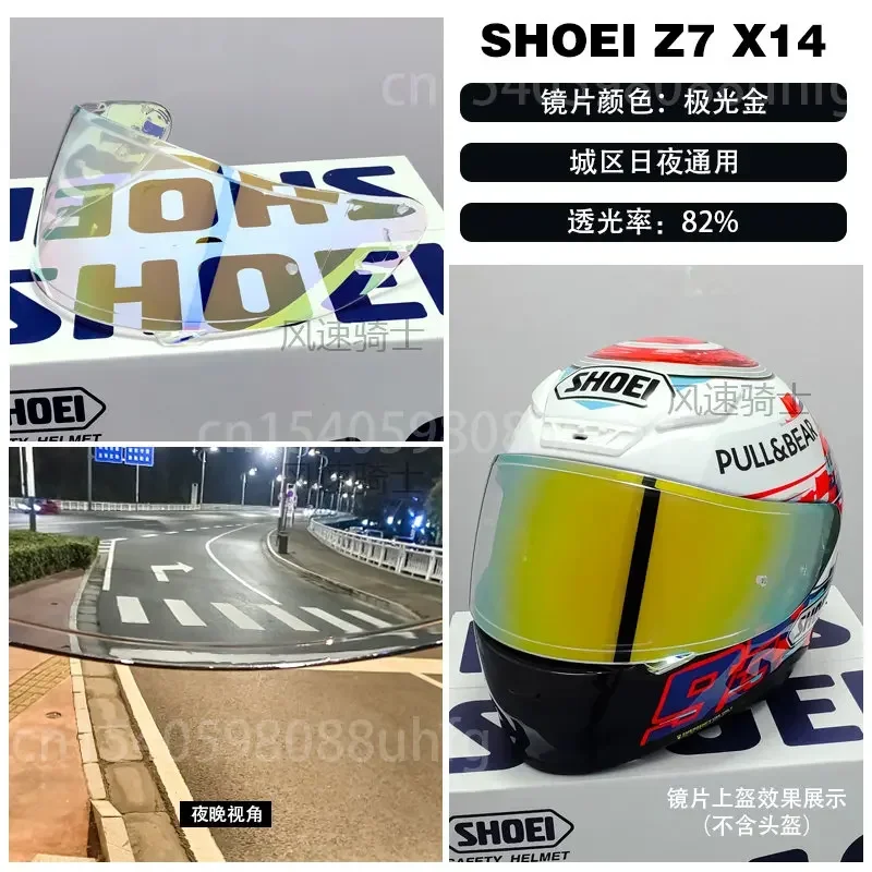 Casque Visière pour SHOEI X14 Z7 Z-7 CWR1 CWR-1 RF1200 RF-1200 SHOEI X-Spirit NPoly Pare-Brise Moto Casque Lentille Accessoires