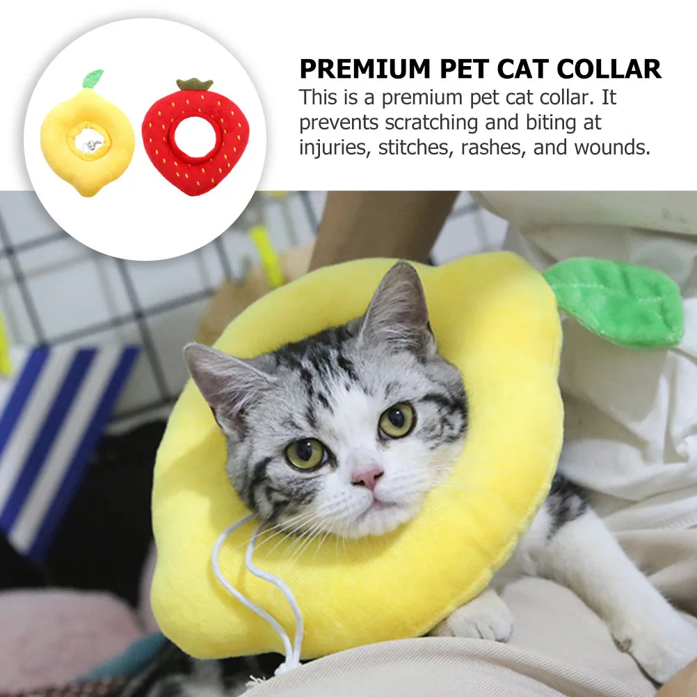 

2pcs Cat Elizabethan Collar Waterproof Anti-Scratch Neck Protector For Surgery Recovery Pet Supply Healing Cone