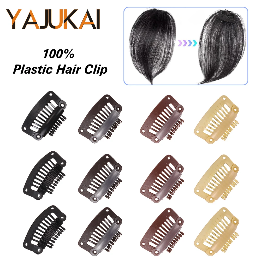 

Пластиковые зажимы для волос, расчески для париков, зажимы для париков, аксессуары для надежных париков, легкие мягкие 32 мм, 9 зубьев, черные зажимы для париков