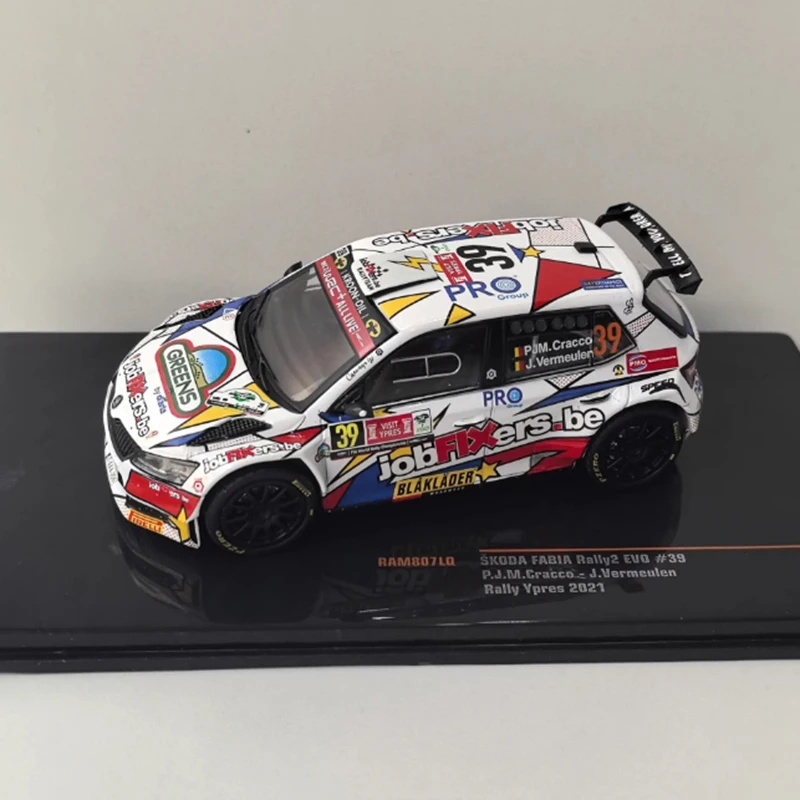 IXO 1/43 Scale FABIA EVO #39 2021 Alloy Simulation Car Model Static Collection Decorated Holiday Gifts Toys Souvenir Gift