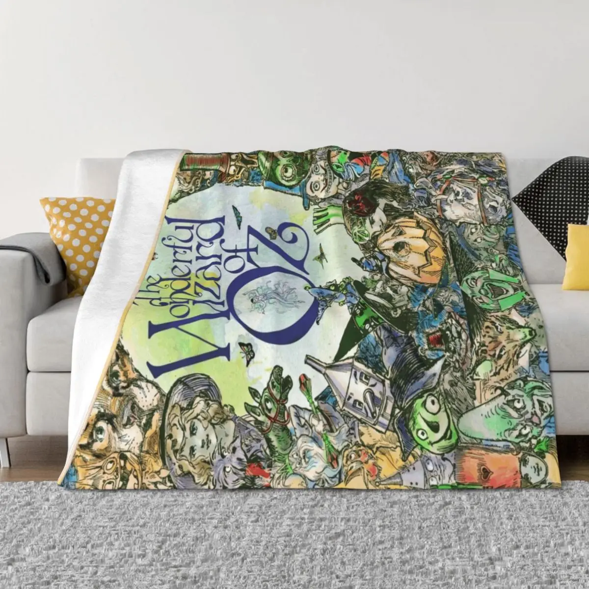 

Original Wizard of Oz Character montage Throw Blanket Nap blankets and throws Hairys Blankets For Bed Blankets