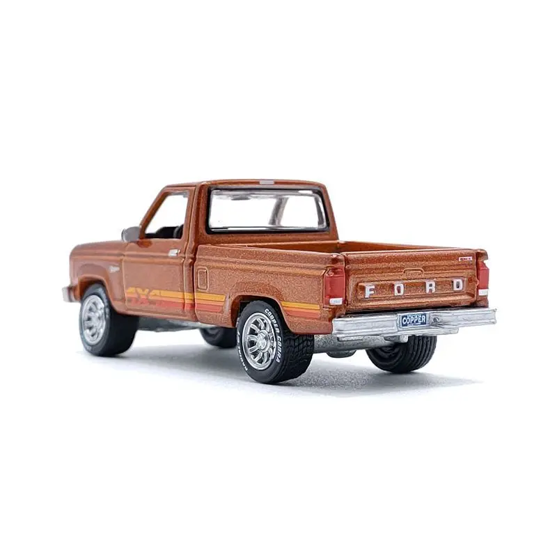 BIN 1/64 JL GreenLight M2 AW 1985 Ford Ranger XL Black Alloy Car Model Diecasts Vehicles Simulation Collection Toys For HotWheel