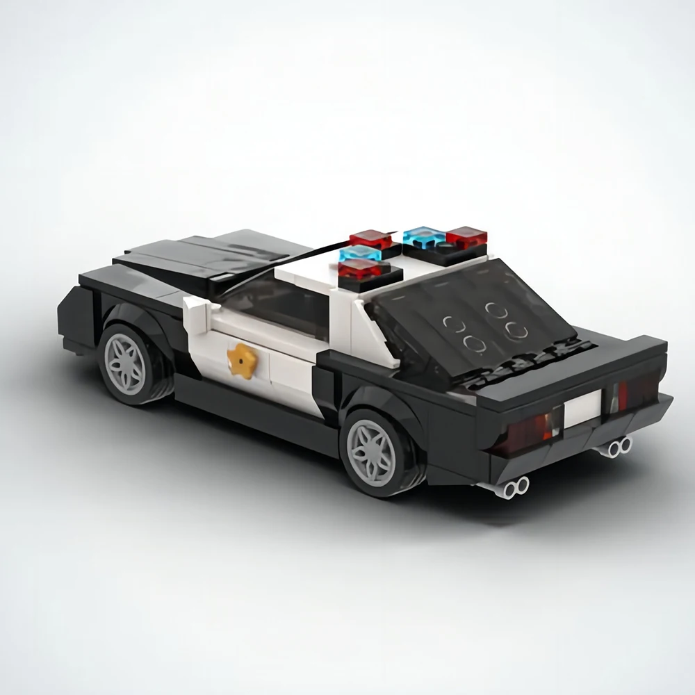 358PCS MOC Speed Champions Highway Patrol Police Car Model Building Blocks Technology Bricks DIY Creative Assembly Kids Toy Gift