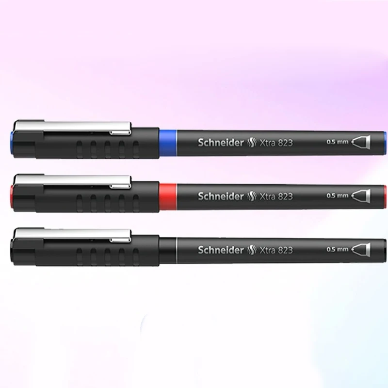 1 Piece Schneider 823 Roller Ball Gel Ink Pen, Straight Liquid-based Neutral Pen, Student Exam Document Signing Pen Papelaria