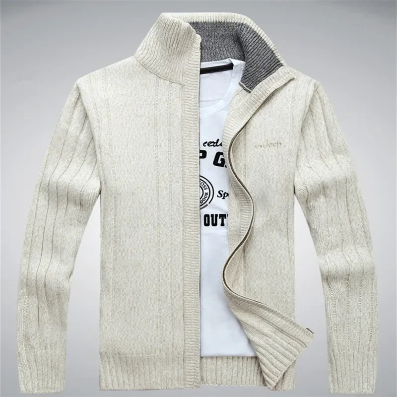 

Men's Winter Sweater Casual Knitted Cardigan Jackets Thick Warm Clothing Cashmere Sweater Coats Outerwear Male Knit Sweater