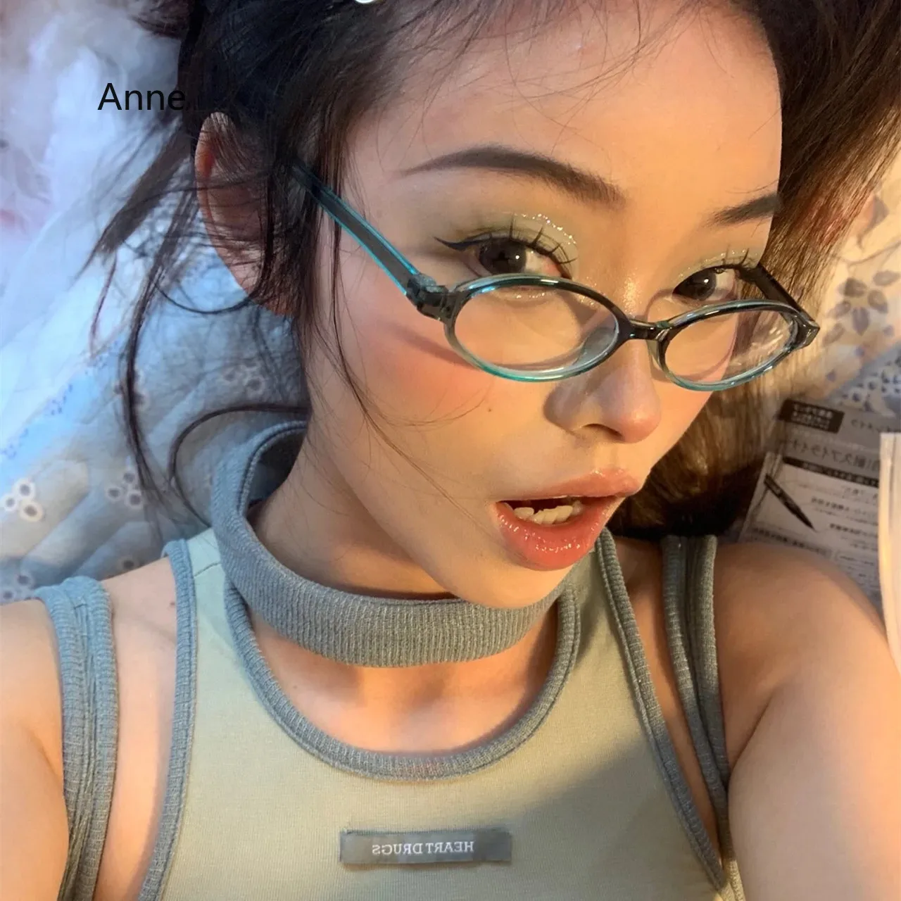 Vintage Oval Small Frame AntiBlue Light Nearsighted Eyewear Finished Ladies Myopia Glasses Prescription Minus Diopter Eyeglasses image 4