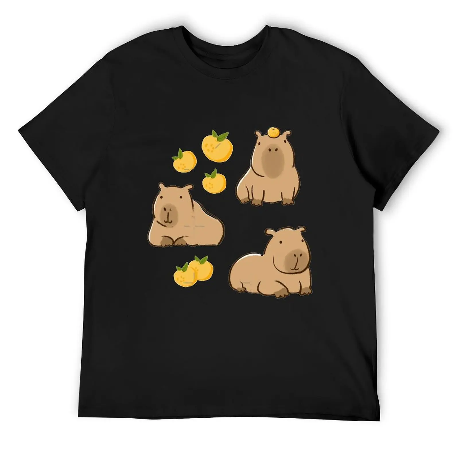 

capybara Family ,carpincho, capy sitting, capybara cute capybara, adorable capybara T-Shirt customs Men's t-shirts