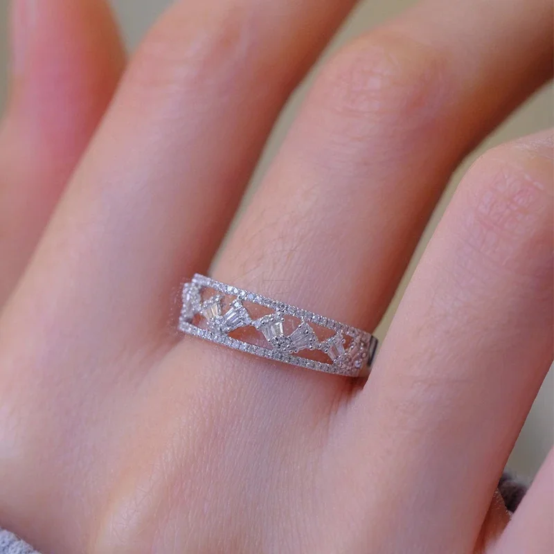 

925 посеребренное стильное кольцо с бриллиантом, ювелирные изделия, подарок на годовщину, высокое качество, обручальное кольцо с цирконом, женское