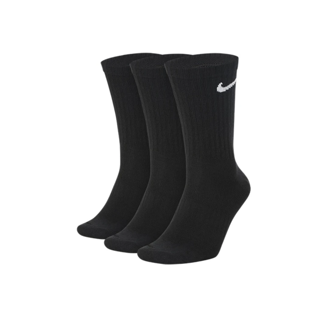 Nike Everyday Lightweightcrew Meias esportivas unissex masculinas e femininas 3 pares de meias para treinamento atlético S M L XL SX7676