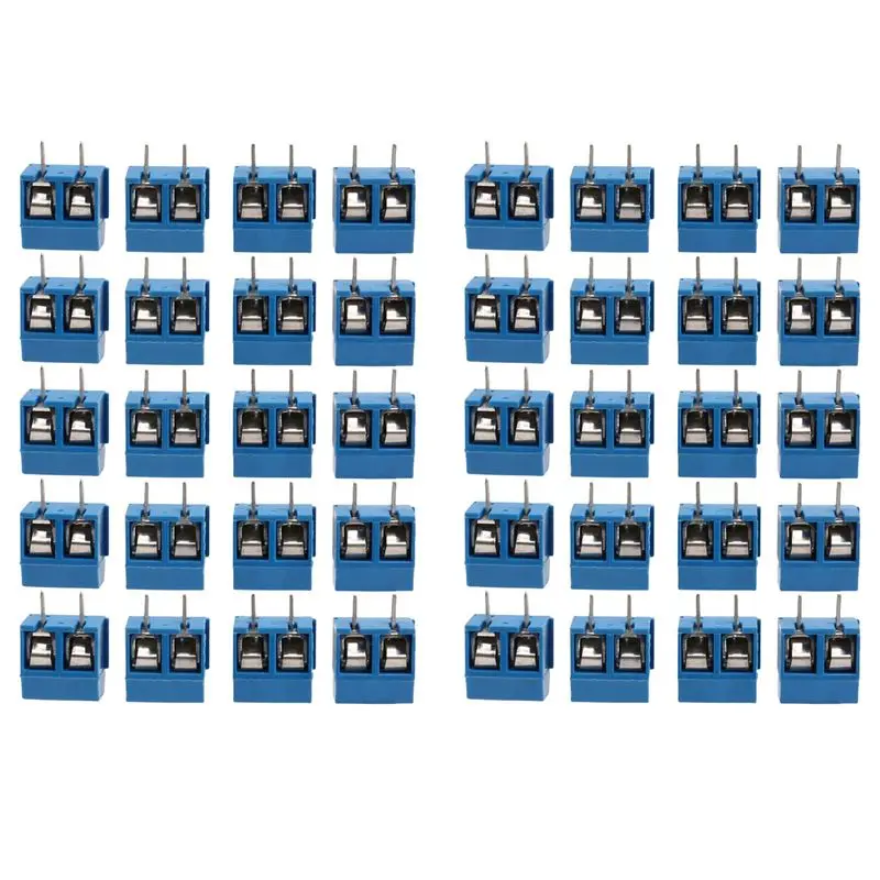Y42A-2-Pin Screw Terminal Block Connector 5.08Mm Pitch Panel PCB Mount, 40Pcs