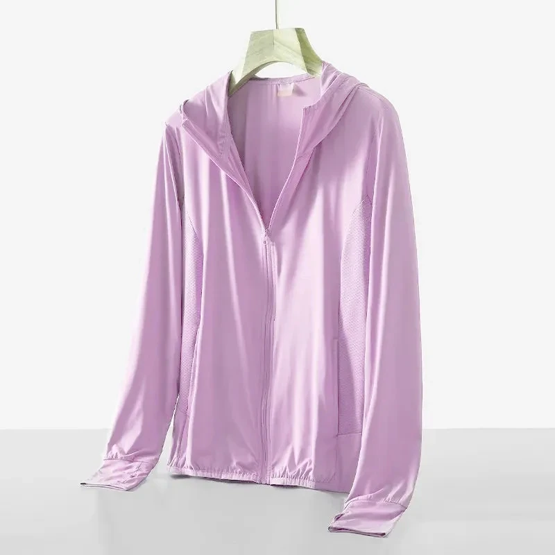 New Women Elastic Ice Silk Protection Clothing Tops Coat Female Summer Ultraviolet-proof Thin Quick Drying Sun Protection Jacket