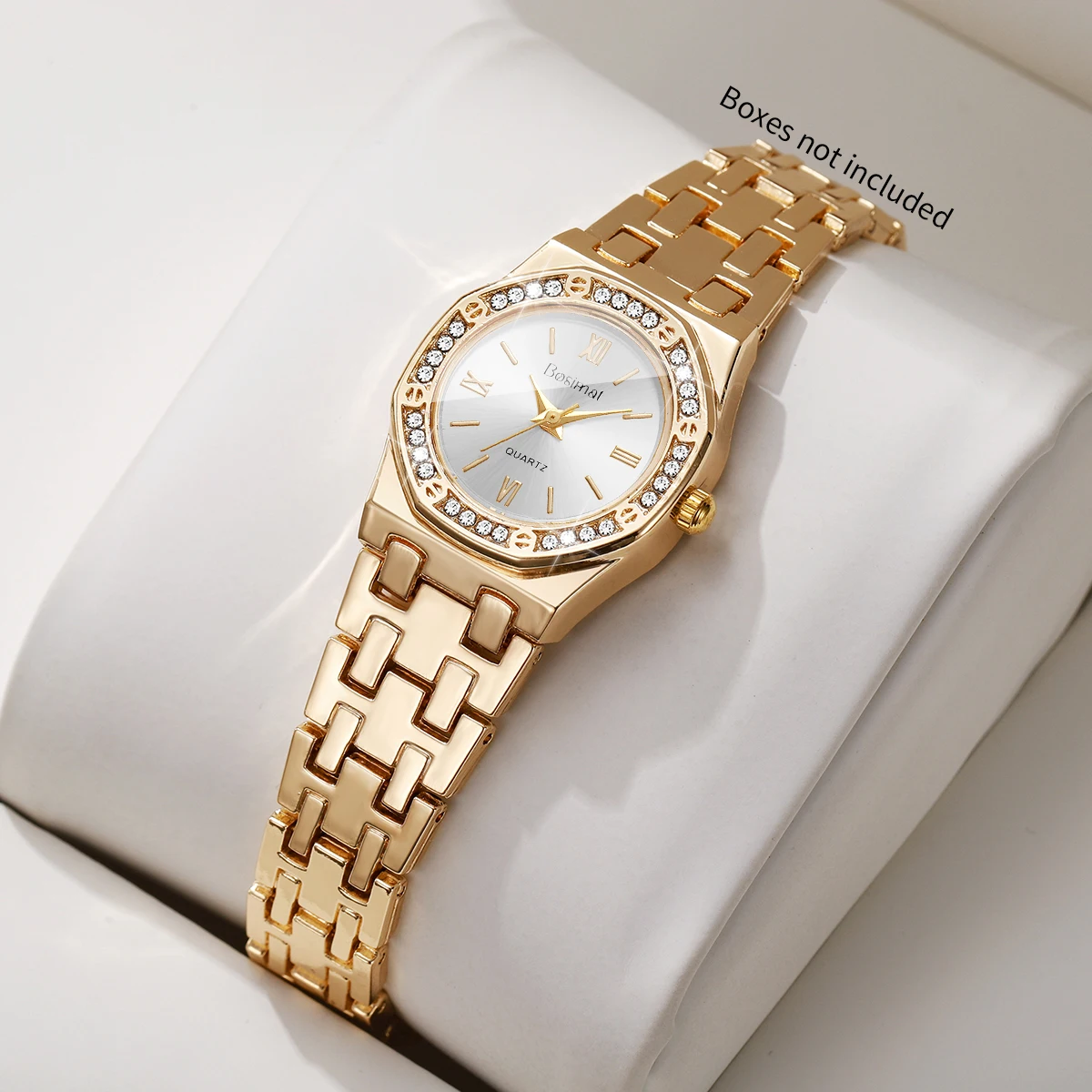 Luxury Watch Gift Box - Lüks Altın Bilezik Kayışlı Kadın Saati,