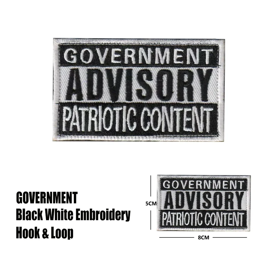 ADVISORY เย็บปักถักร้อยยุทธวิธีทหารตลกคอสเพลย์กองทัพเสื้อผ้าป้ายตัวแทนกลางแจ้ง Letter Government Patch สําหรับ Army