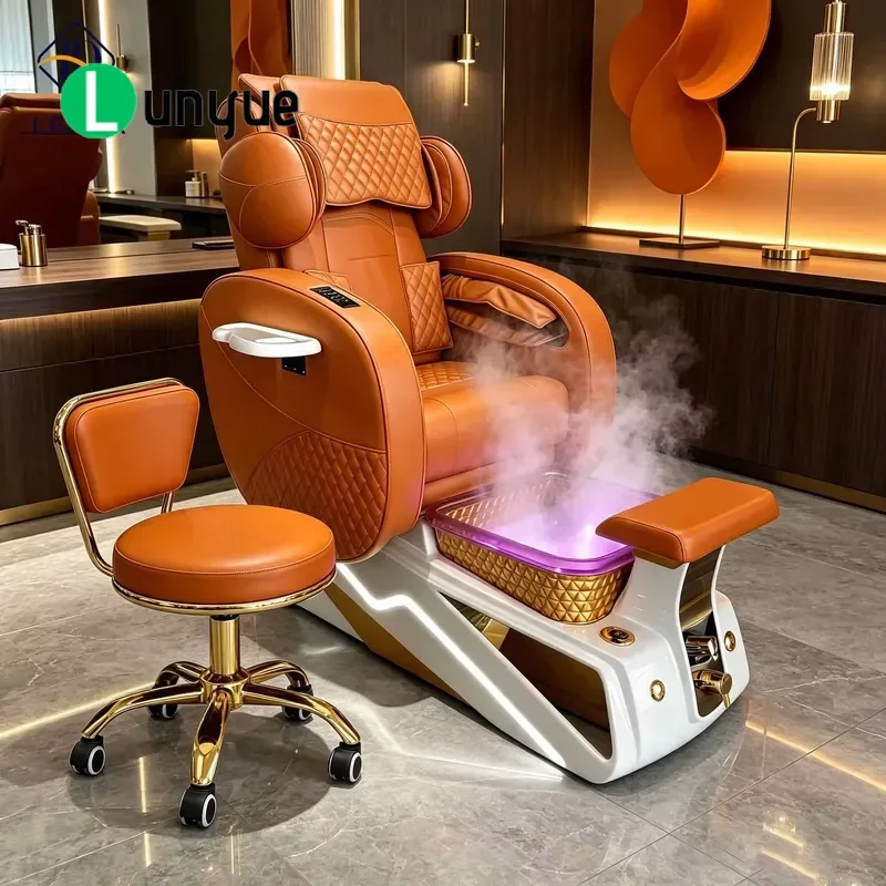Luxury Full Body Massage Tubular Foot Therapy Chair for Nail Furniture Wholesale Comfortable Pedicure Spa Seat