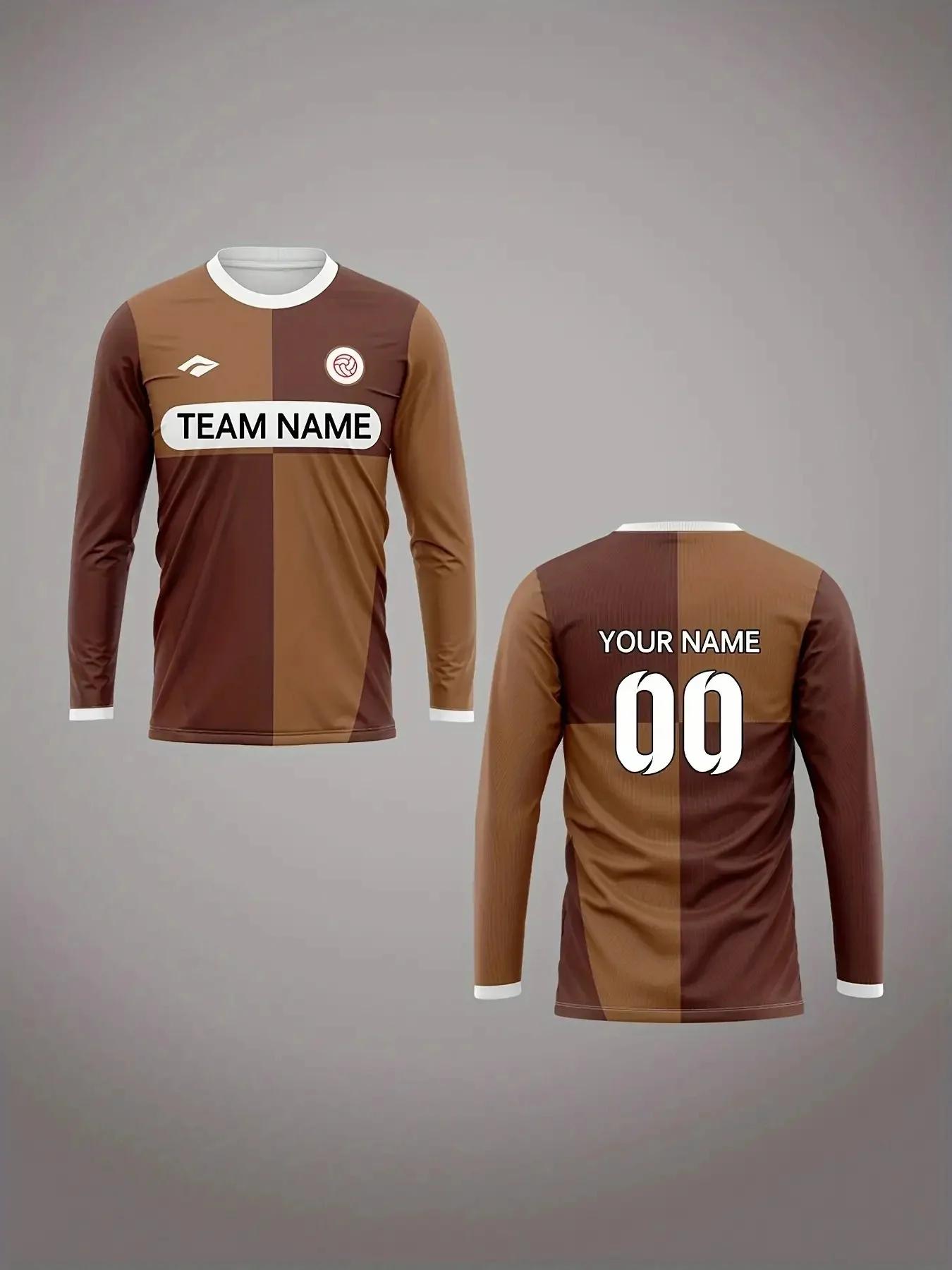 

Коричневый/индивидуальные цвета, спортивная одежда, которую можно стирать в машине для матчей, тренировок, командной формы — совместим с настройкой отряда