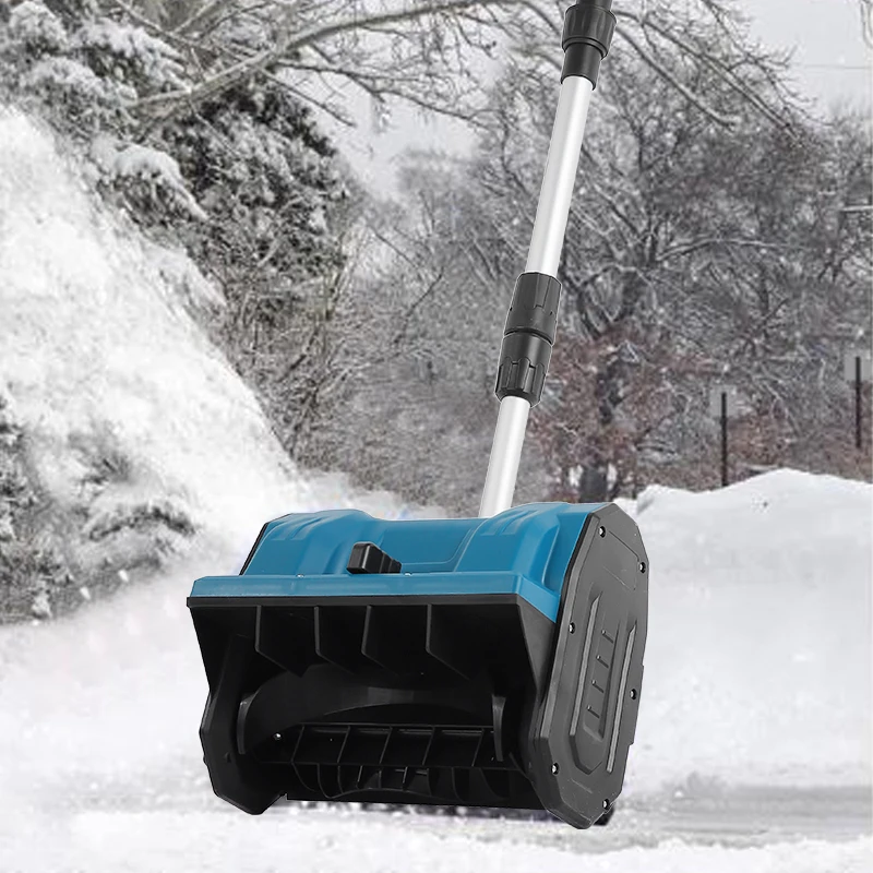 آلة رمي الثلج الكهربائية في الهواء الطلق المحمولة محراث الثلج القابلة للطي على الطرق الصغيرة آلة رمي الثلج مكنسة الثلج #6